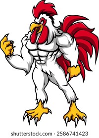 The Mighty Rooster Mascot Character Design