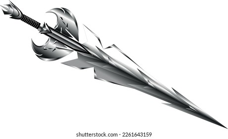 The mighty, sharp steel sword made from the cold steel of the meteorite is admirable.