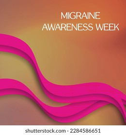 Migraine Awareness Week . Design suitable for greeting card poster and banner