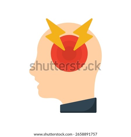 Migraine  Flat Vector Icon Eps 10 Files