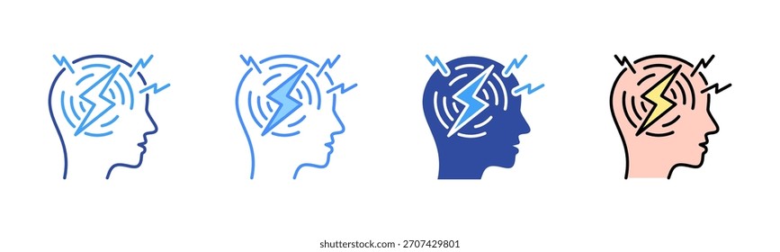 Symbol "Migräne", Symbolsatz für mehrere Stile