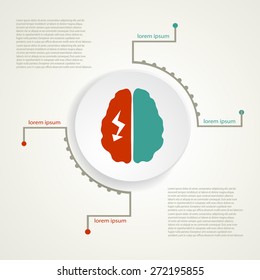 Migraine infographic background.