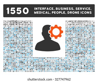 Migraine and other web interface, business tools, people poses, medical service vector icons. Style is flat symbols, bicolored, rounded angles, white background.