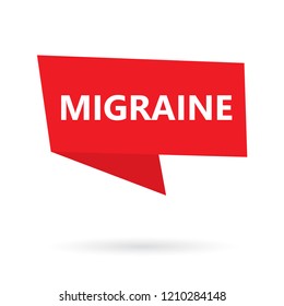 migraine word on a speach bubble- vector illustration