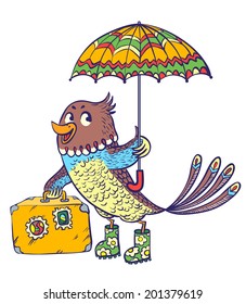 migrant doodle autumn bird