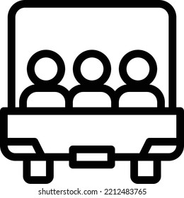 Migranten Vektorgrafik auf transparentem Hintergrund. Hochwertige Symbole. Dünne Vektorsymbole für Konzept und Grafikdesign. 
