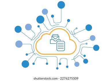 migrates MBOX emails icon vector design