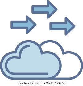 Migrating Filled Blue Tone Icon