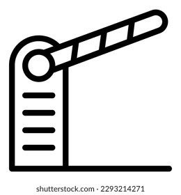 Migration barrier icon outline vector. People migrant. War seeker