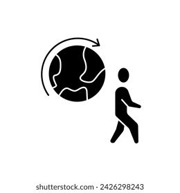 migration concept line icon. Simple element illustration. migration concept outline symbol design.