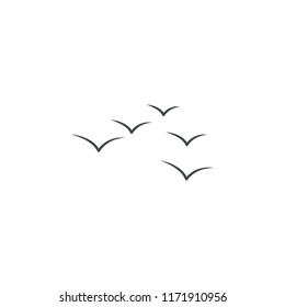 migration of geese colored hand drawn icon. Element of autumn icon for mobile concept and web apps. Hand drawn colored migration of geese can be used for web and mobile on white bakgorund