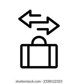 gráfico vectorial de ilustración de icono de línea de migración. Ilustración de elemento simple gráfico vectorial, adecuado para aplicaciones, sitios web y presentaciones aisladas en fondo blanco