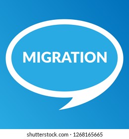 migration sign,label. migration speech bubble. migration tag sign,banner