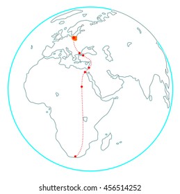 migración de cigüeñas de Polonia a África