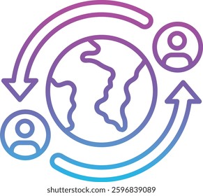 Migration vector icon. Can be used for printing, mobile and web applications.