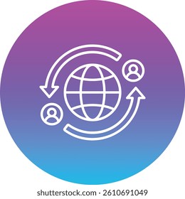 Migration vector icon. Can be used for printing, mobile and web applications.