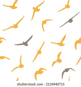 migratory birds silhouette graphic pattern vector