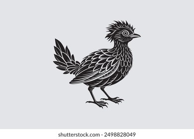 Migratory Guragani bird silhouette vector artwork