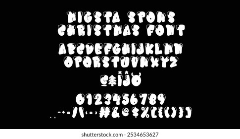 Migsta Spows é uma fonte para exibição de natal. Com o traço de contraste arrojado, personagem moderno perfeito para Natal e férias para dar-lhe um trabalho criativo extra.