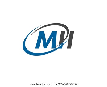 MII letter creative modern elegant swoosh logo design