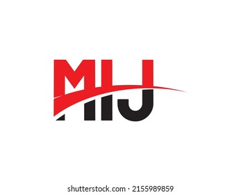 MIJ Letter Initial Logo Design Vektorgrafik