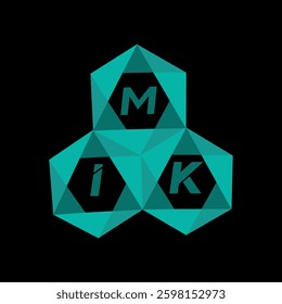 MIK creative minimalist letter logo. MIK unique vector initials alphabet letter logo design

