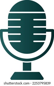 Mike Glyph Gradient Vector Icon Design