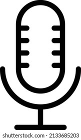 icono de micrófono con fondo blanco.usar para hablar.usar en el icono de conferencia y seminario para voz.línea