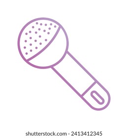 mike icon with white background vector stock illustration