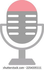 Mike Line Flat Light Vector Icon Design