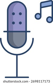 mike linear color icon design