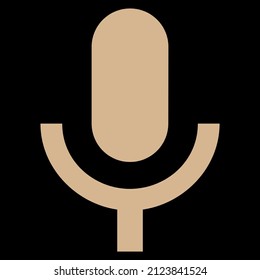 símbolo de signo de icono vectorial de micrófono de micrófono. ilustración gráfica aislada