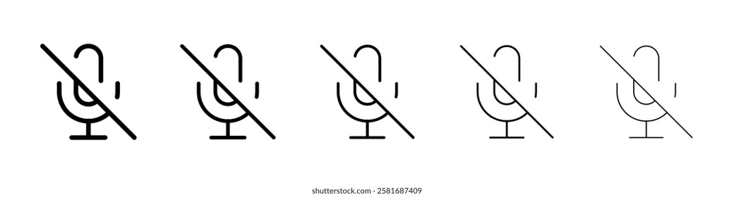 Mike Off icon Vector logo sign