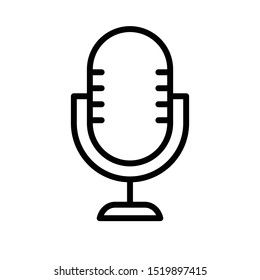 mike thin line vector icon