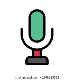 mike vector flat color icon 