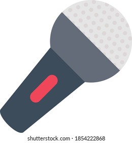 icono de micrófono vectorial de color plano