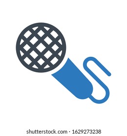 mike vector glyph color icon 