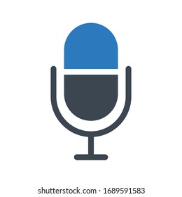 mike vector glyph color icon 