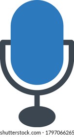 mike vector glyph color icon 