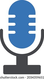 icono de color de glifo vector de micrófono