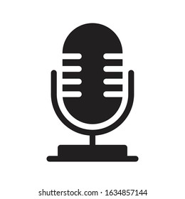 mike vector glyph flat icon 