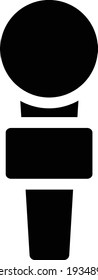 mike vector glyph flat icon