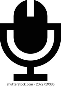 mike Vektorgrafik einzeln auf transparentem Hintergrund. glyph-Vektorsymbole für Konzept- oder Web-Grafiken.