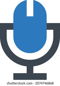 mike Vektorgrafik einzeln auf transparentem Hintergrund. glyph-Vektorsymbole für Konzept- oder Web-Grafiken.