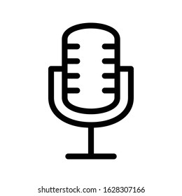mike vector thin line icon 