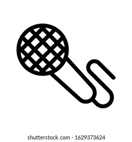 mike vector thin line icon