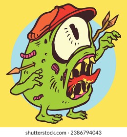 mike zombie cartoons are good for posters and decoration in your room or even for merchandise