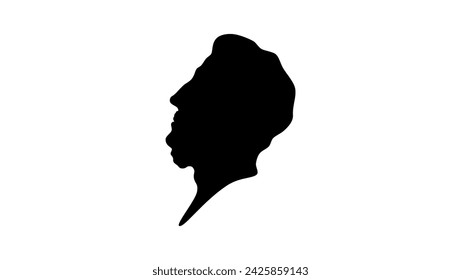 Mikhail Glinka, black isolated silhouette