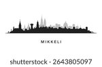 Mikkeli Finland Skyline Silhouette Minimalist City.