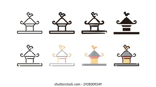 Mikoshi Icon Set (8 different style vector icon set)